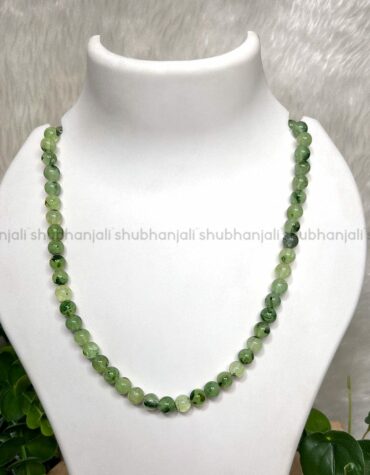 Prehnite Natural 8mm Beads Crystal Necklace