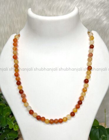 Red Carnelian Natural 8mm Beads Crystal Necklace
