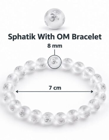 sphatik with om bracelet