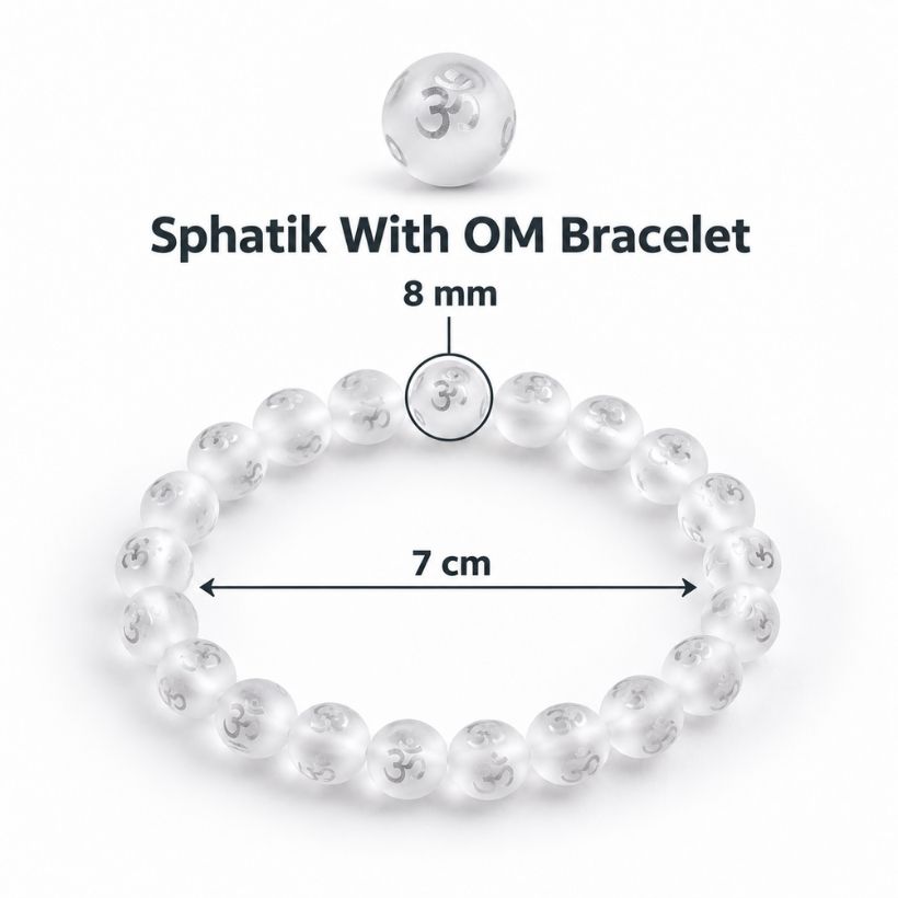 Sphatik With OM Bracelet sphatik with om bracelet