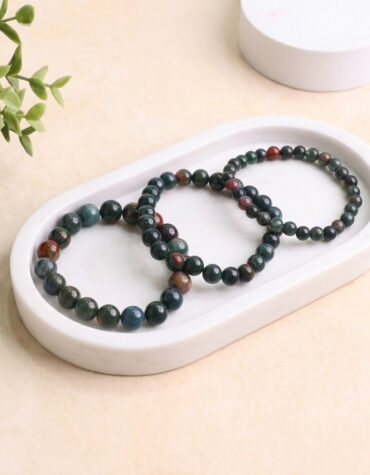 bloodstone round beads bracelet 6 mm