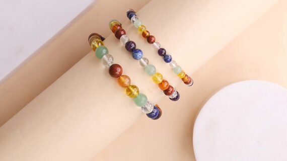 Seven Chakra Round Beads Bracelet