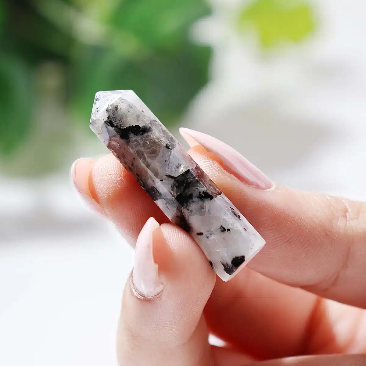 Moonstone Mini Pencil Point-Shubhanjali (2) Shop Crystal Moonstone Mini Pencil Point