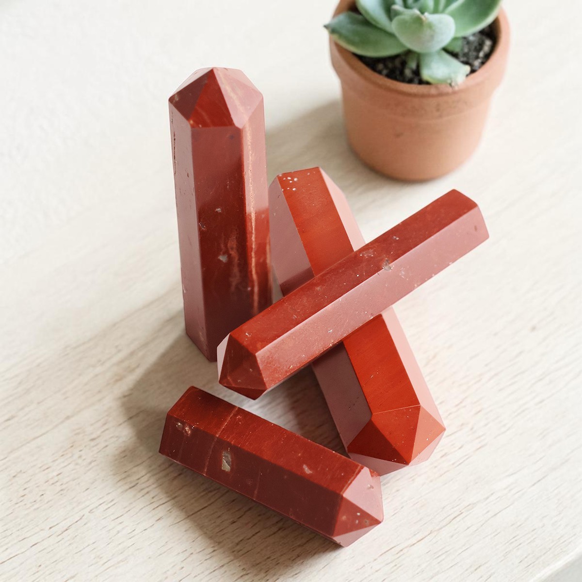 Red Jasper Mini Pencil Point-Shubhanjali Store (3) Red Jasper Mini Pencil Point-Shubhanjali Store