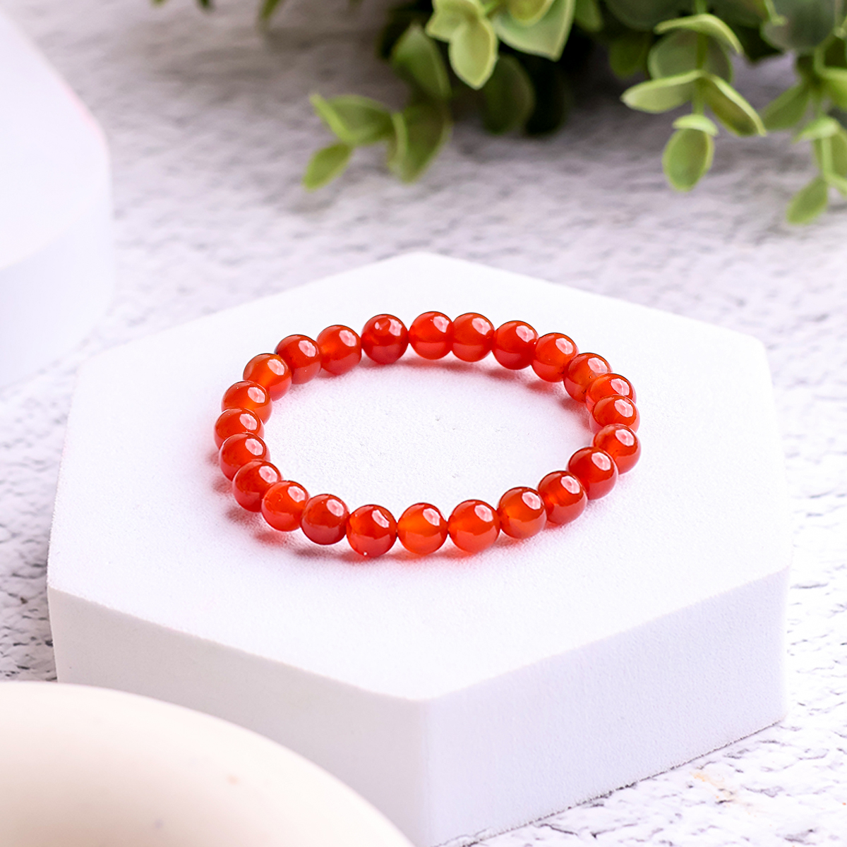 Red Onyx Bracelet 8 mm red onyx round beads bracelet