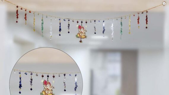Seven Chakra Chips Toran with Ganesh
