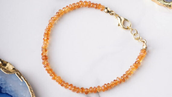 Citrine Faceted Bati Beads Bracelet