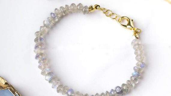 Labradorite Rondelle Shape Bracelet
