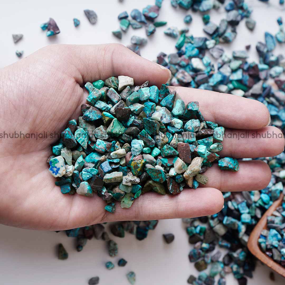 Chips Stone Buy Online Natural Chrysocolla Chips Stone Shubhanjali