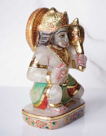 Natural Clear Quartz Crystal Hanuman Idos/Statue