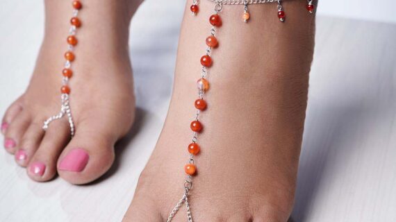 Red Carnelian Toe Anklet