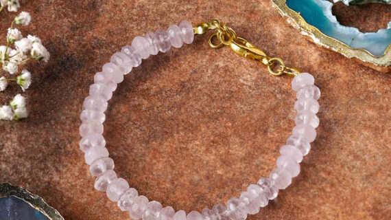 Rose Quartz Faceted Bati Beads Bracelet