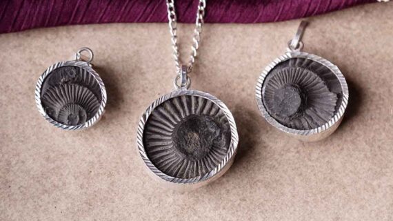 Shaligram Round Stone Pendant