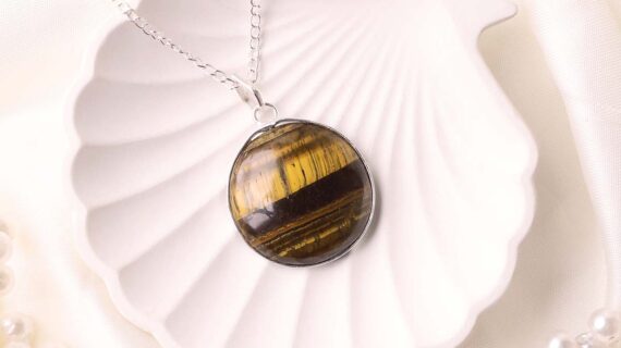 Tiger Eye Round Pendant