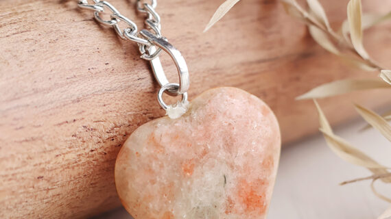 Sunstone Mini Heart Pendant