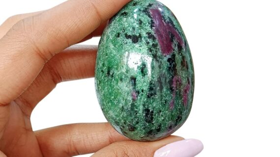 Ruby Zoisite Stone Egg