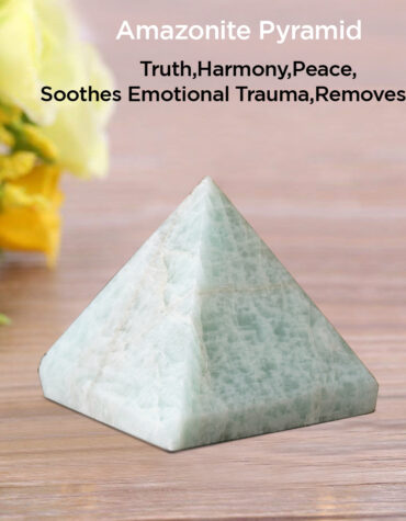 Natural Amazonite Crystal Stone Pyramid