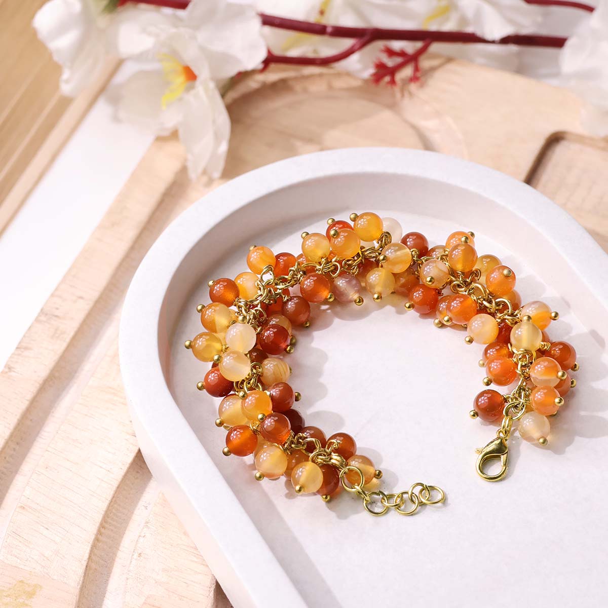 Red Carnelian Bunch Bracelet (3)