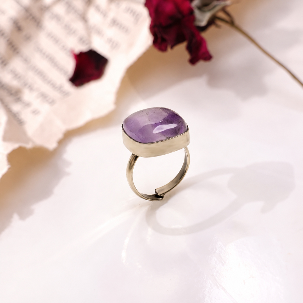 Amethyst Stone Ring (1) amethyst stone rings