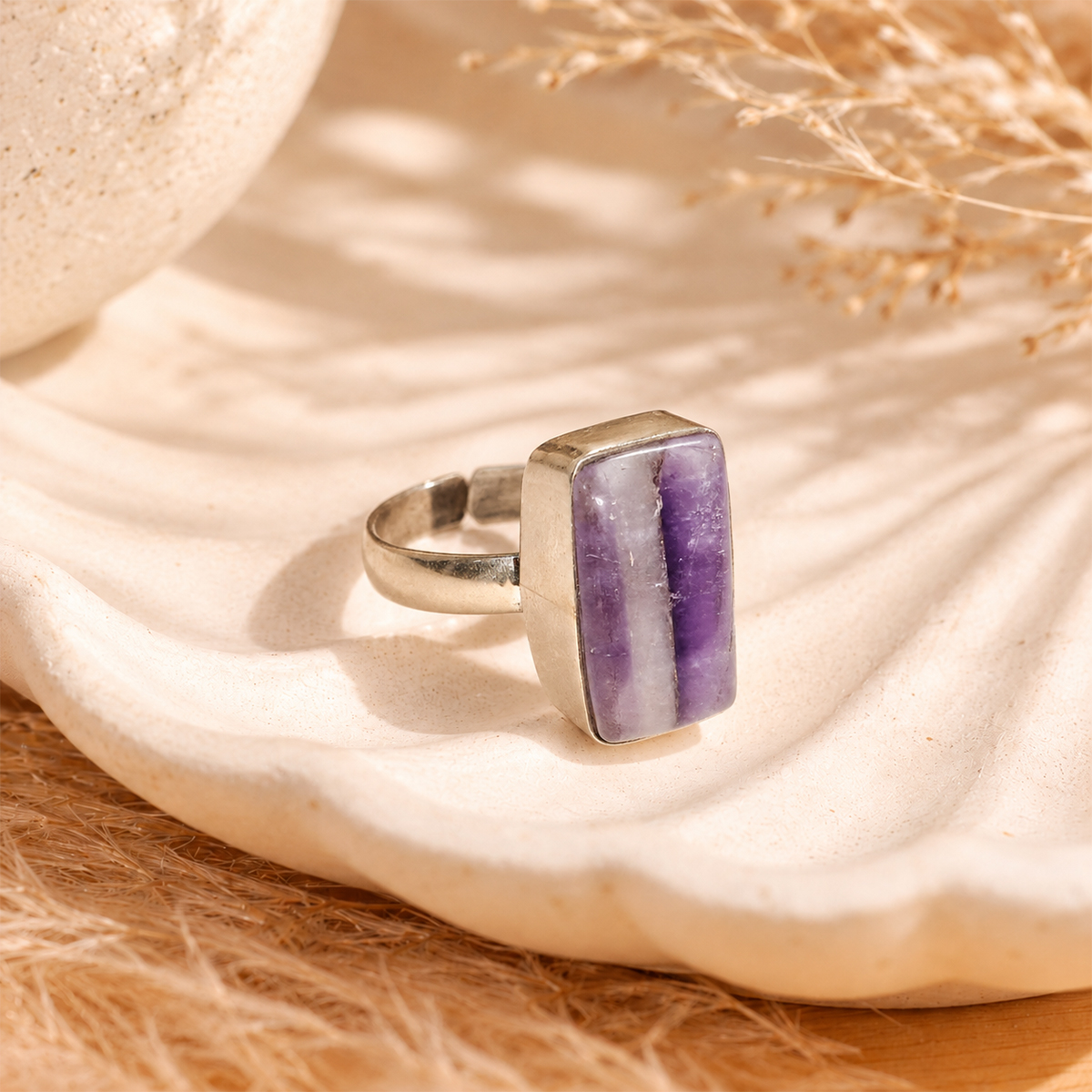 Amethyst Stone Ring (10) amethyst stone rings