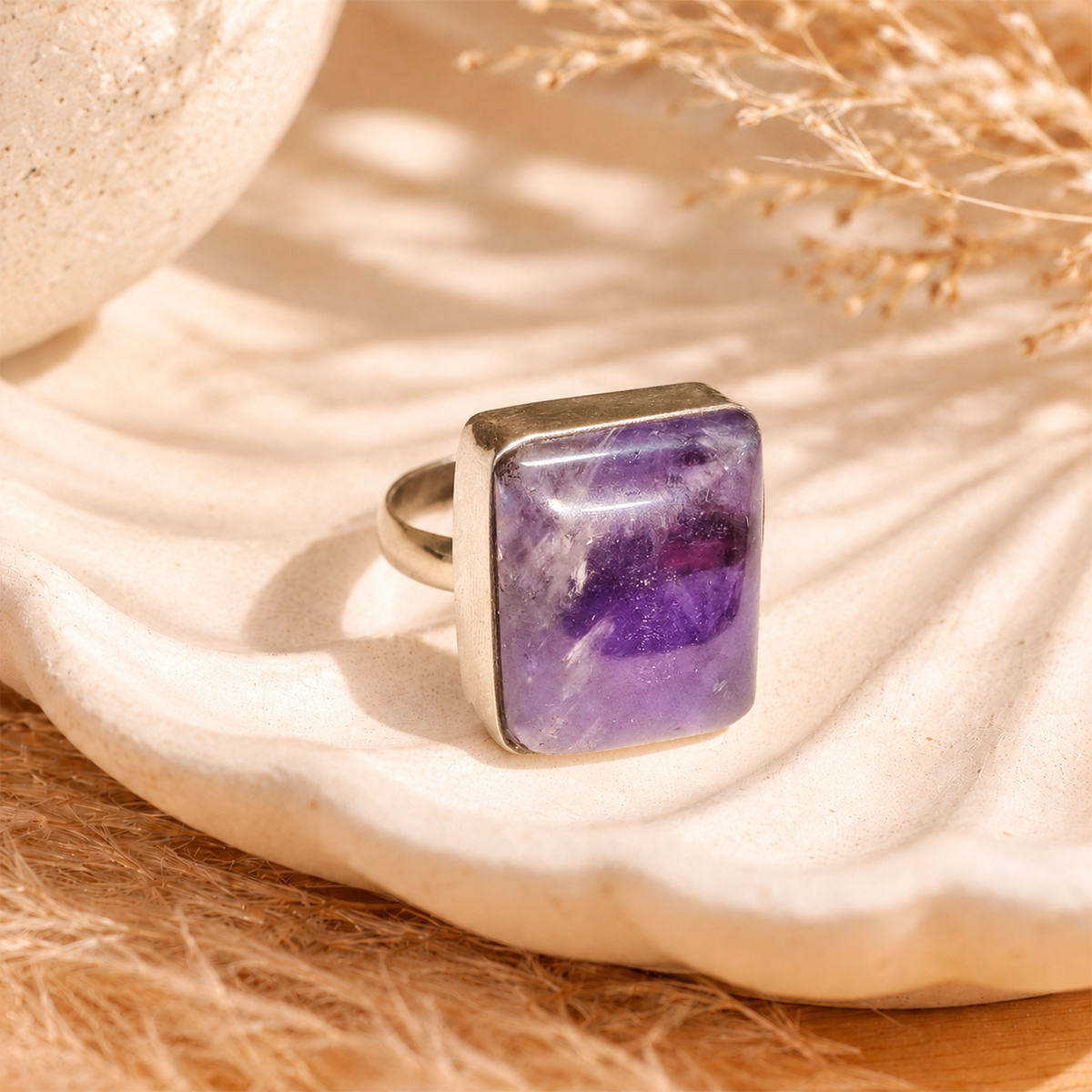Amethyst Stone Ring (8) amethyst stone rings