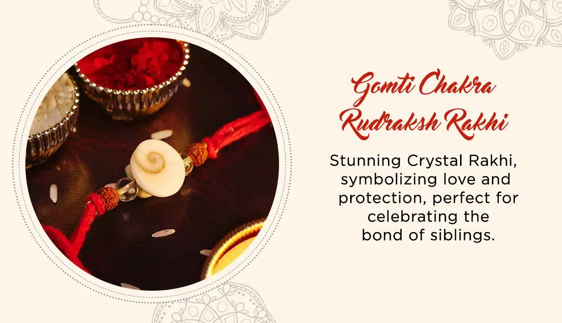 Shop Gomti Chakra Rudraksh Clear Quartz Rakhi