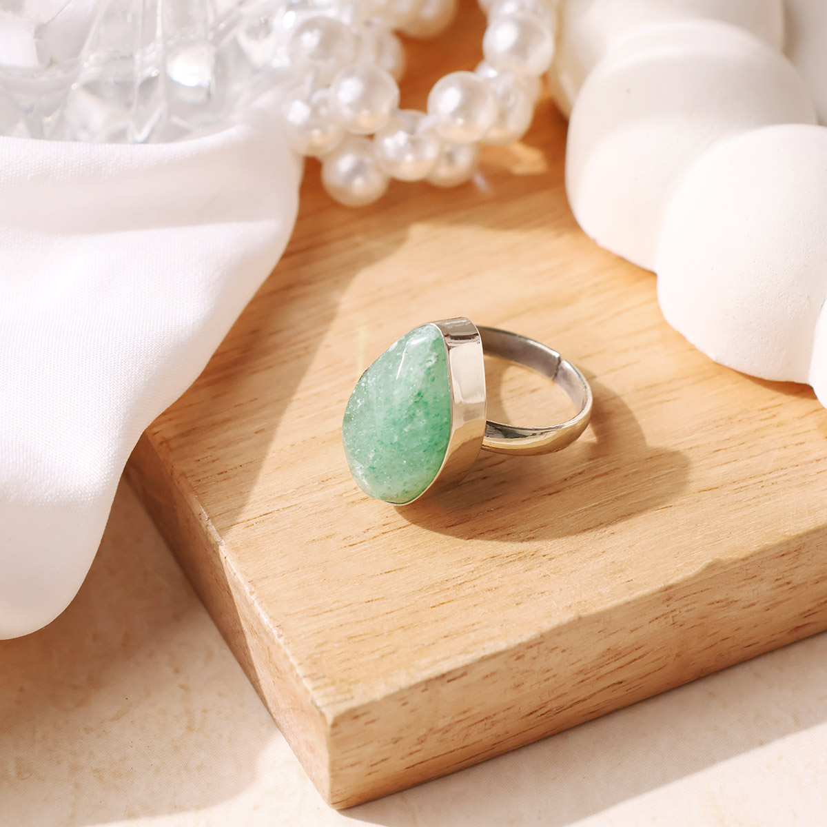 Green Aventurine Stone Rings (1)
