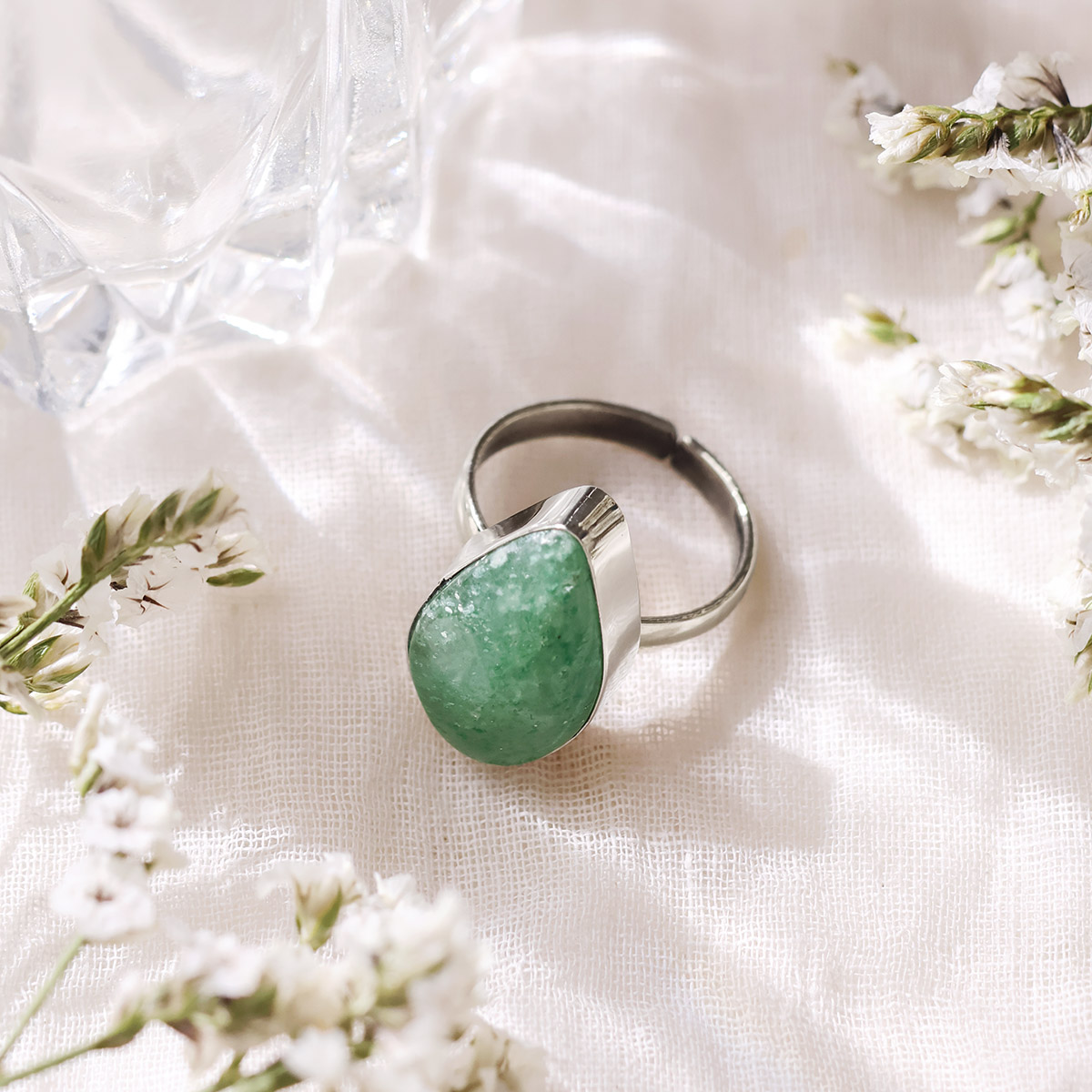 Green Aventurine Stone Rings (11)