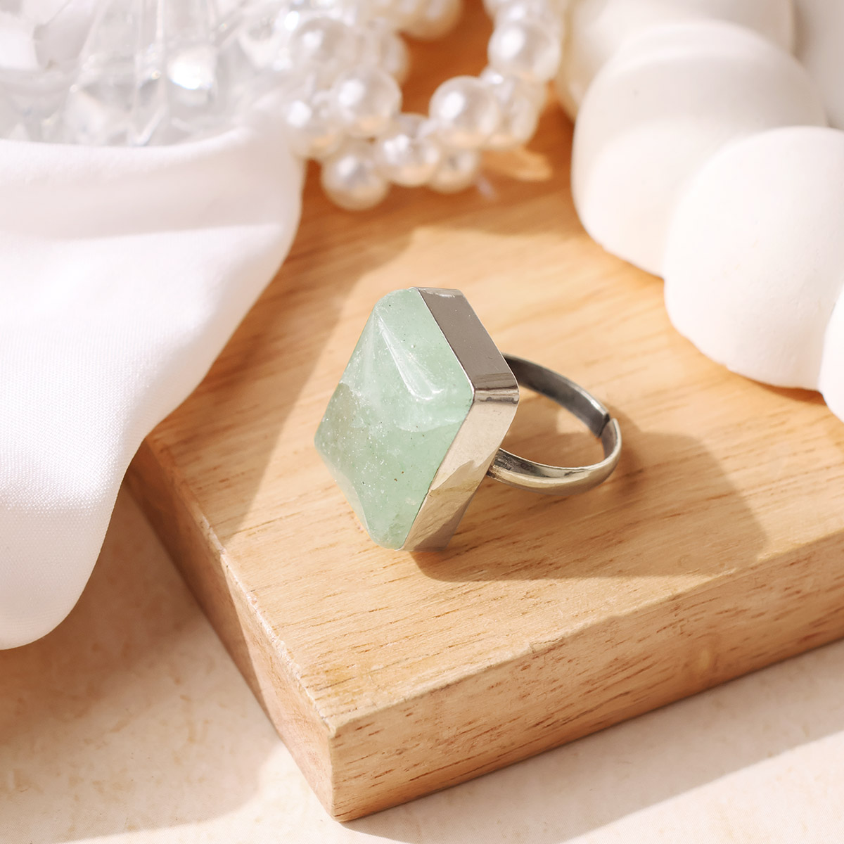 Green Aventurine Stone Rings (12)