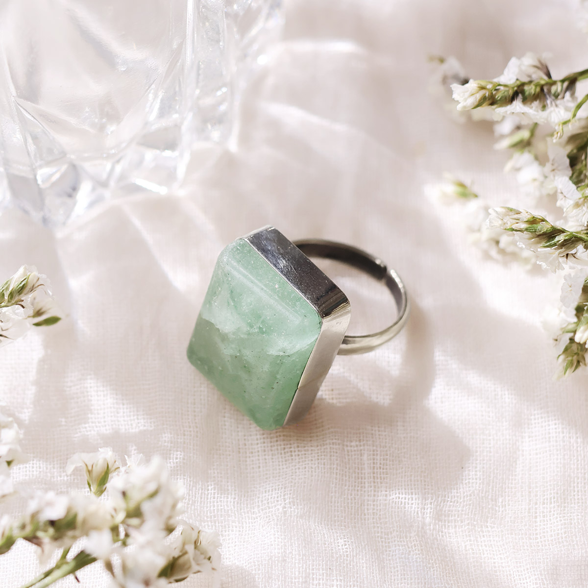 Green Aventurine Stone Rings (7)