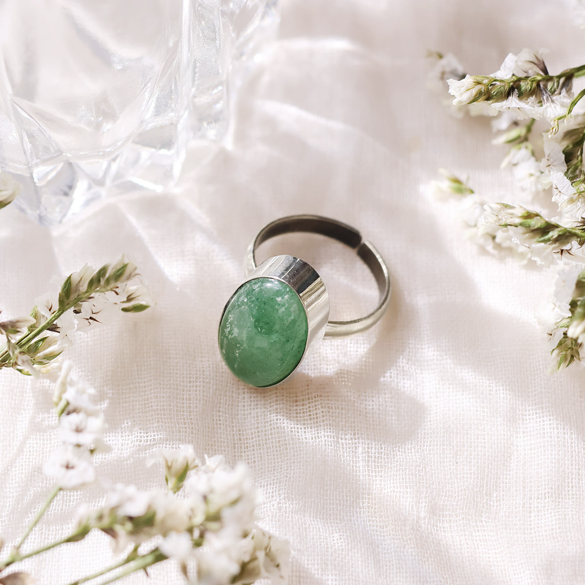 Green Aventurine Stone Rings (9)