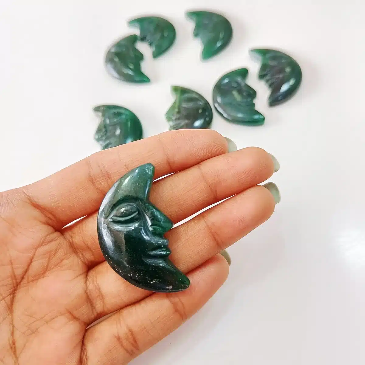 Green Jade Half Moon Face-Shubhanjali (4) Shop Crystal Green Jade Half Moon Face