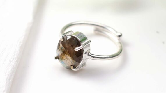 Labradorite Diamond Cut Ring