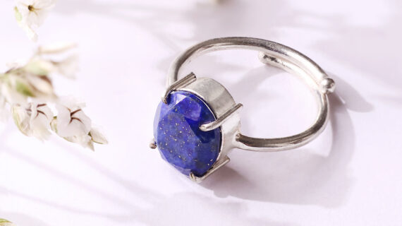 Lapis Lazuli Diamond Cut Ring