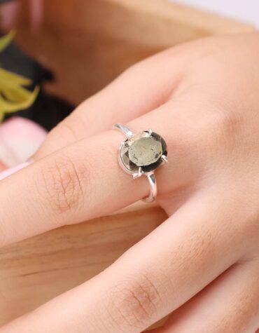 Shop Crystal Pyrite Diamond Cut Ring