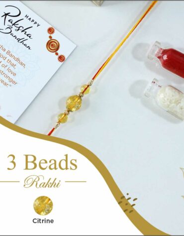 Citrine 3 Beads Rakhi