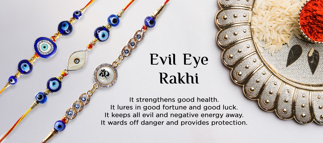 Evil Eye Rakhi for Bhaiya/ Bhabhi