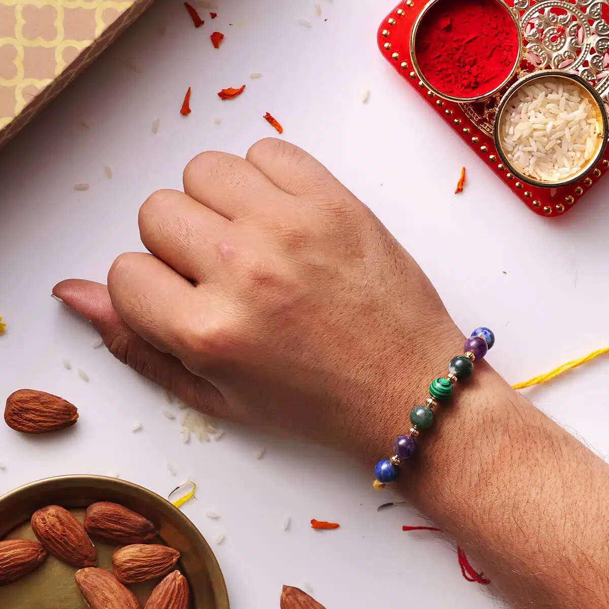 Shubhanjali-Immunity Crystal Beads Rakhi (5) Shop Immunity Crystal Beads Rakhi