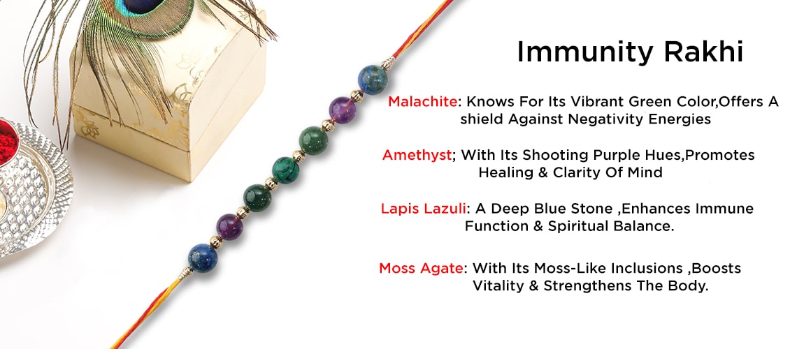 Crystal Beads Immunity Rakhi