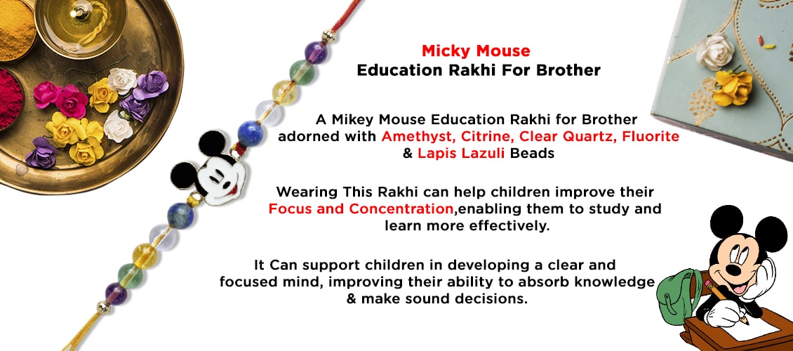 Micky Mouse Education Rakhi for Brother