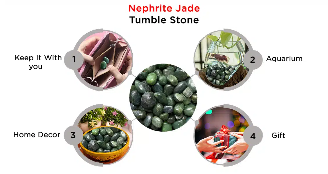 Natural Nephrite Jade Tumble Stone