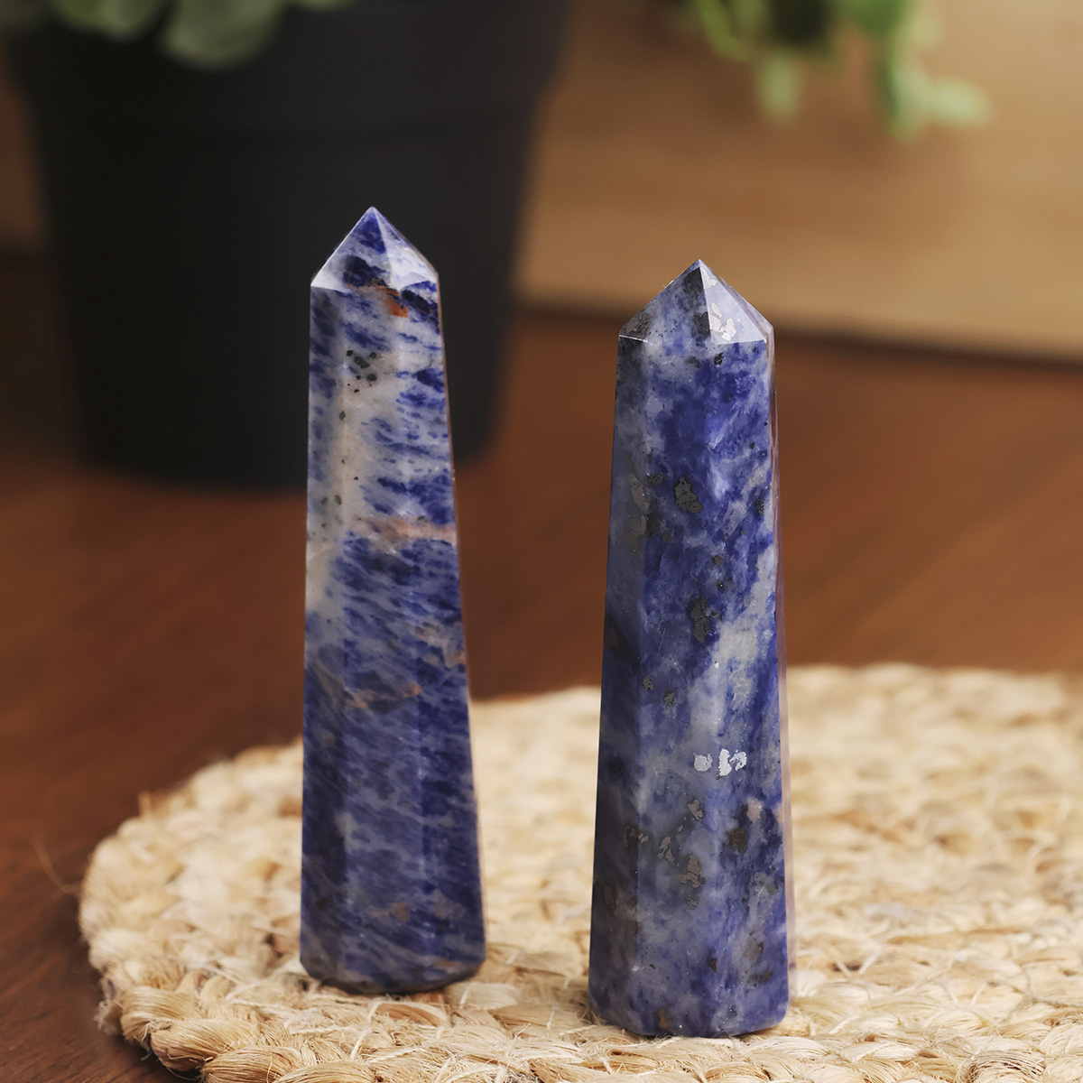 Sodalite Stone Pencil - Shubhanjali Store (3) sodalite stone pencil obelisks energised pencil point