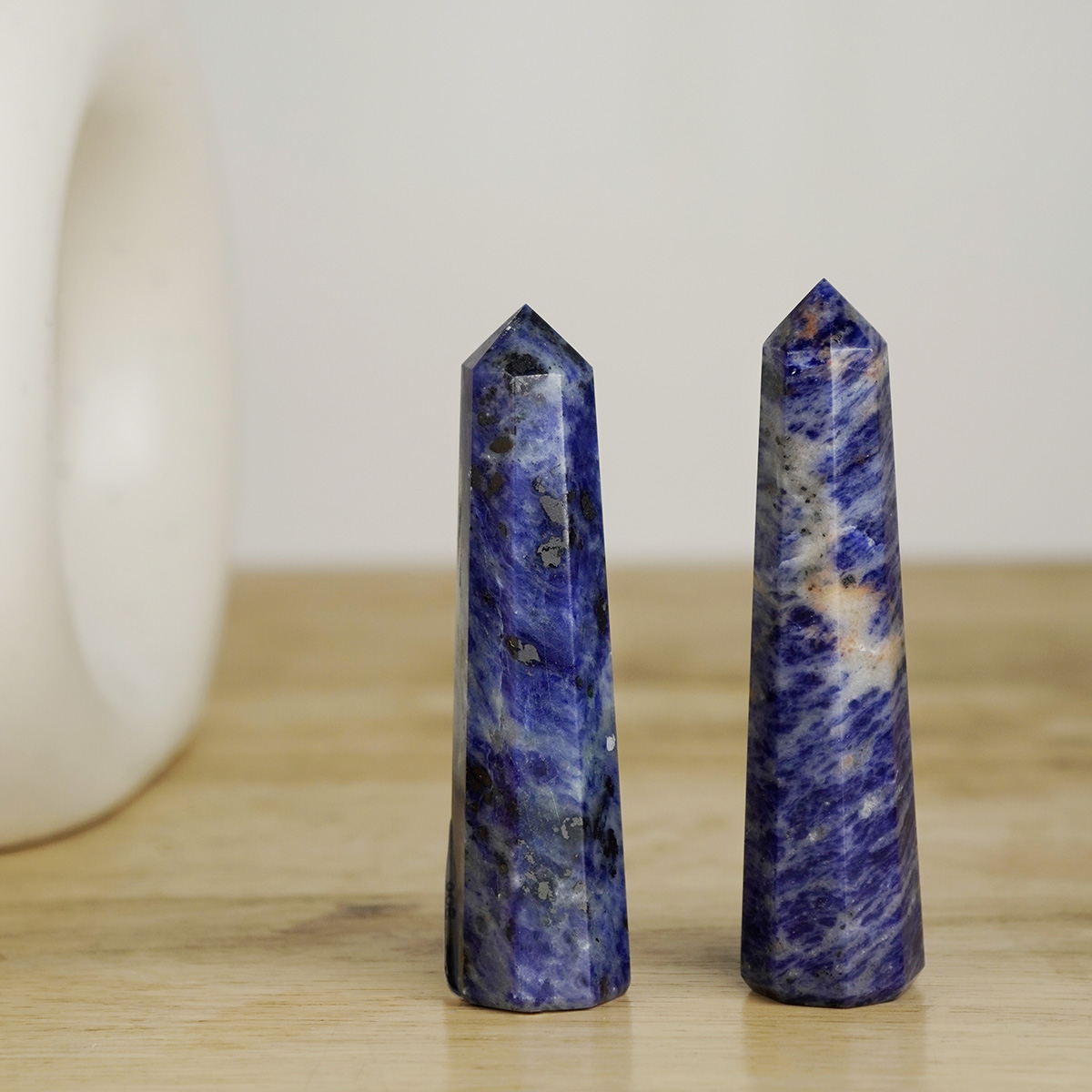 Sodalite Stone Pencil - Shubhanjali Store (5) sodalite stone pencil obelisks energised pencil point
