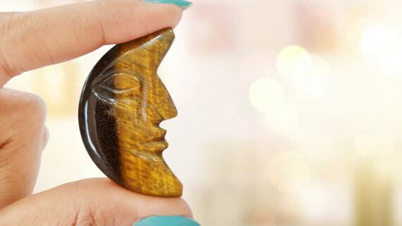 Tiger Eye Half Moon Face