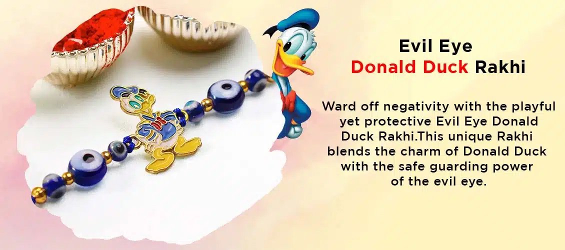 Evil Eye Donald Duck Rakhi Banner