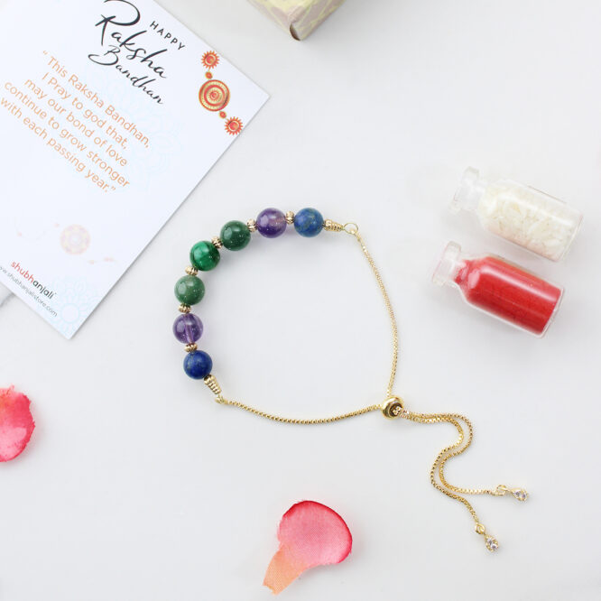 Natural Crystal Beads Immunity Rakhi