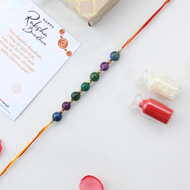 Natural Crystal Beads Immunity Rakhi