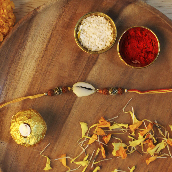 Laxmi Kaudi Rudraksha Rakhi