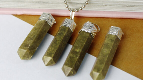Vesuvianite Pencil Pendant