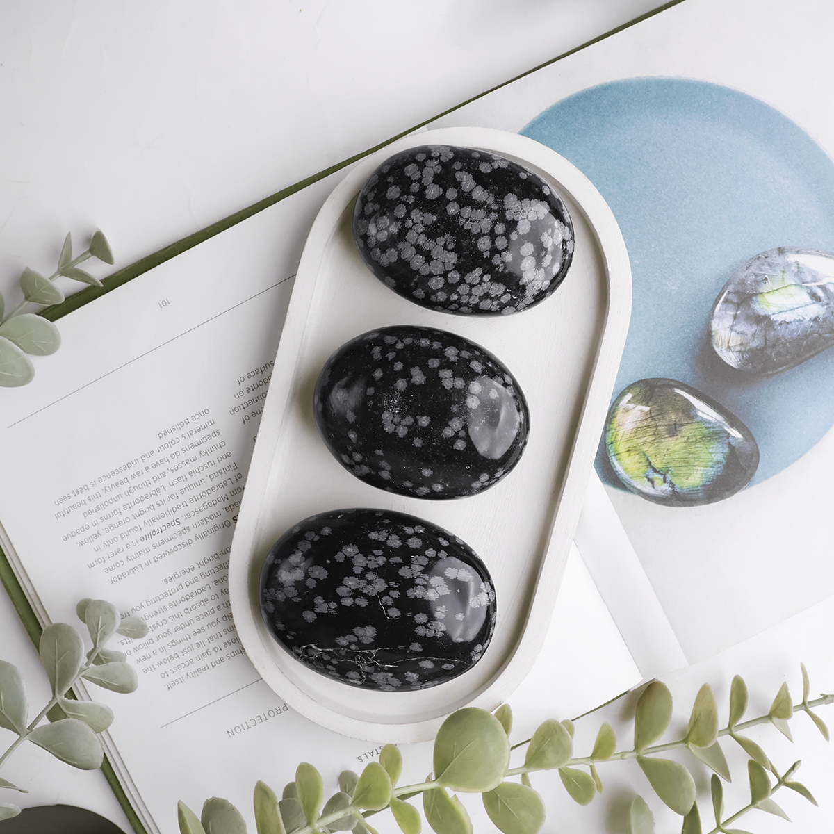 Snowflake Obsidian Palmstone (1)